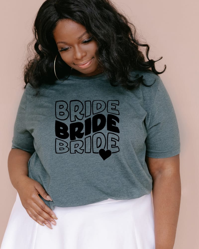 Front of a model wearing a size 2XL Bride Stacked in Forest by Simply Sage Market. | dia_product_style_image_id:281366